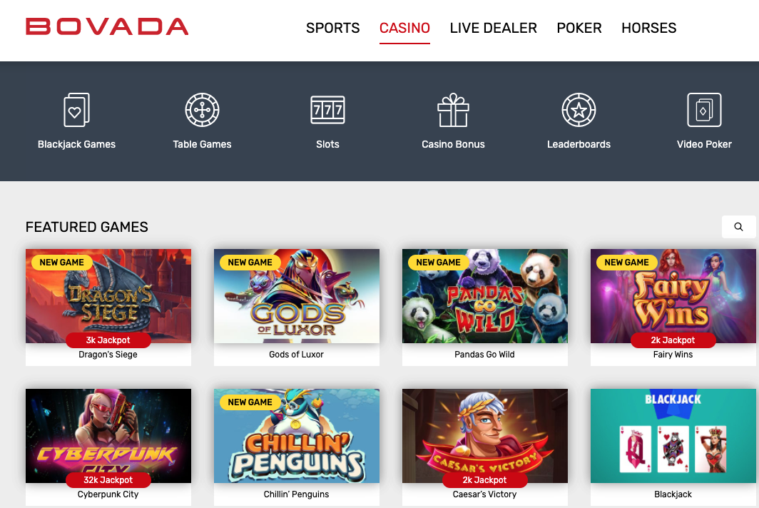 where to find bovada casino game history